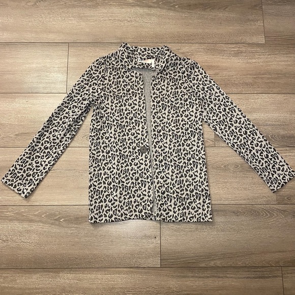 H&M gray leopard blazer - Picture 1 of 3